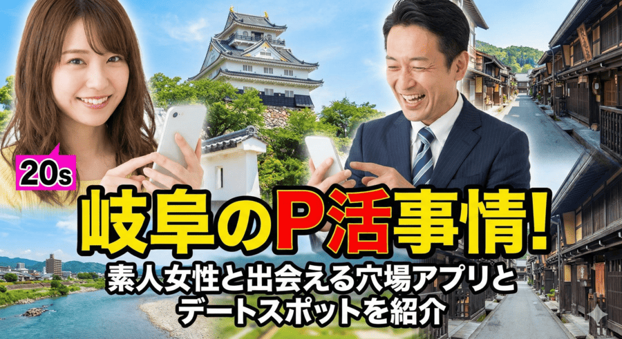 岐阜のP活事情!素人女性と出会える穴場アプリとデートスポットを紹介